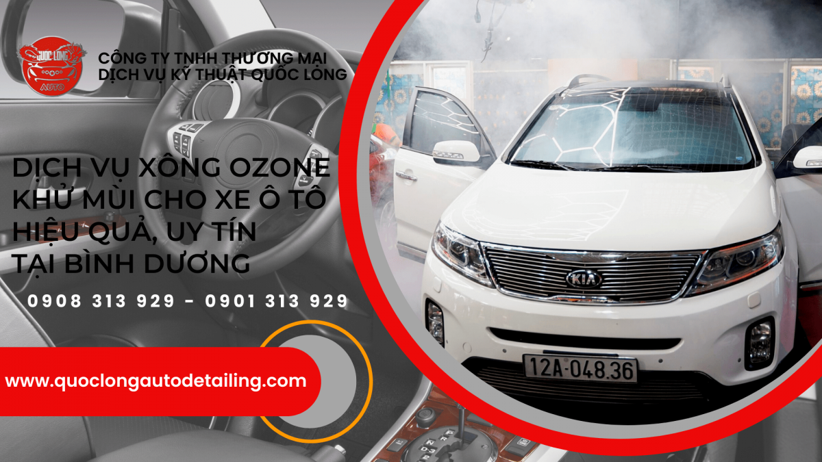 xông ozone khử mùi ô tô